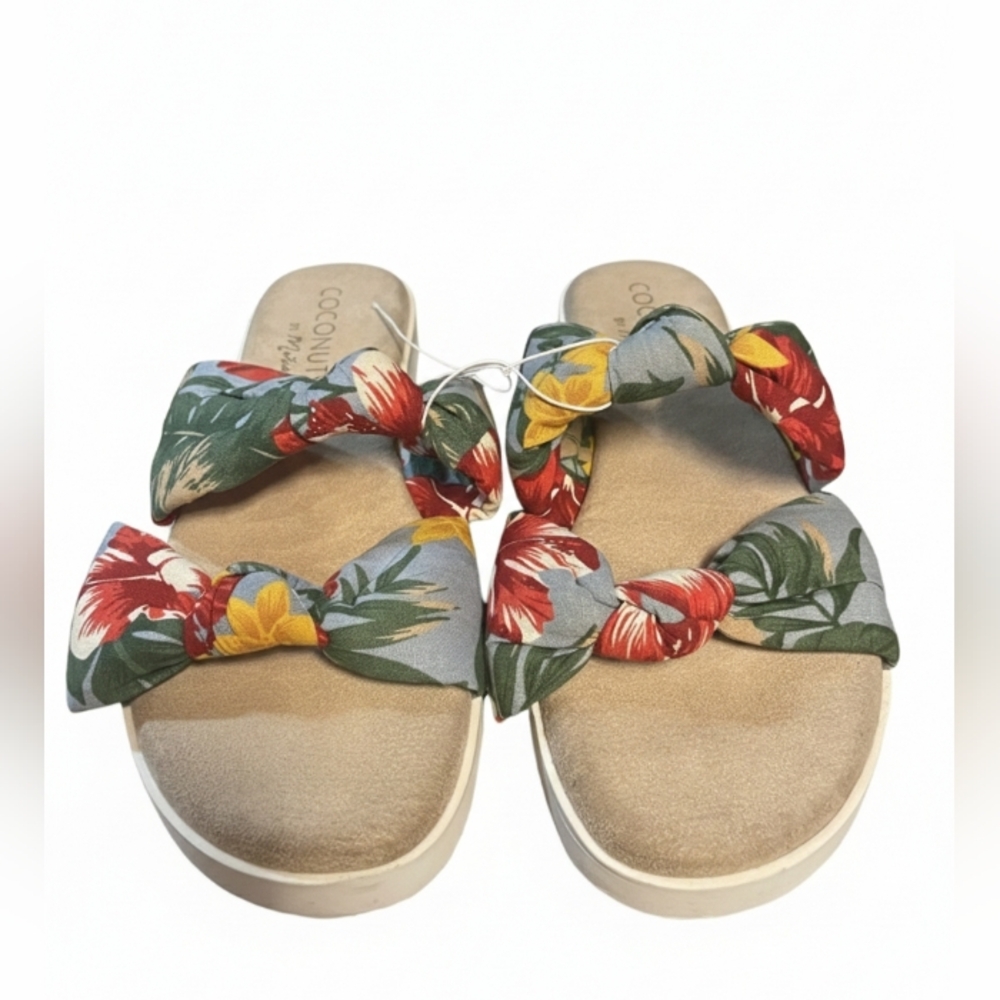 Coconuts by Matisse Floral Bow Sandals - Red, Yellow, Green